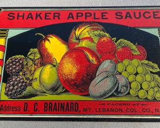 Shaker Apple Sauce Sign