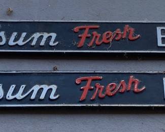 Old Holsum Bread Metal Door Pushes