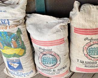 Old Seed Sacks with Graphics