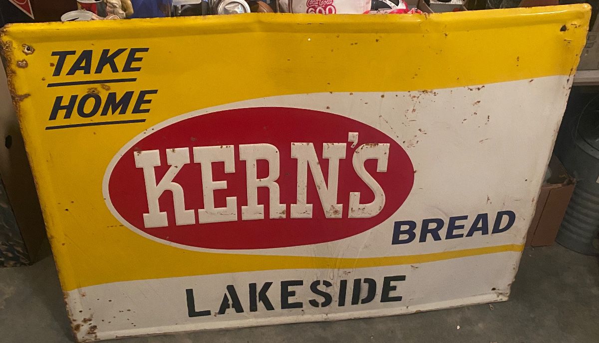 Metal Kern's Bread Sign