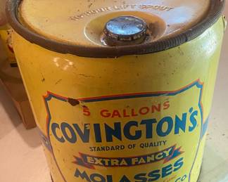 Covington's 5 Gallon Molasses Can (Wilmington, N.C.)