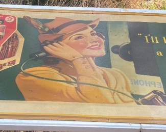 1940 Cardboard Coca Cola Sign