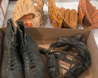 Old Umpire Mask and Cleats