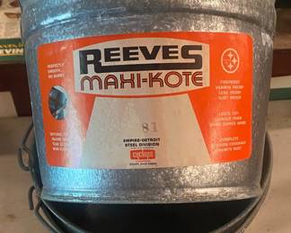NOS Reeves Paper Label Galvanized Buckets