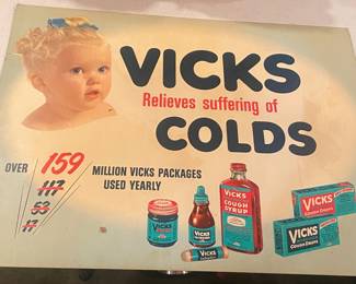 Vintage Vick's Tin Sign