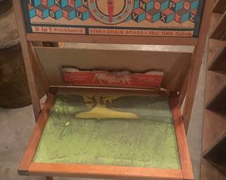 Children's Chalkboard and Clock