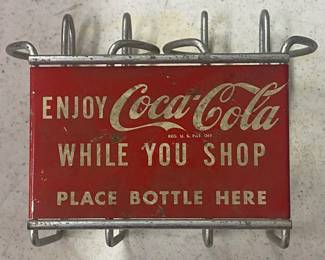 Vintage Coca Cola Bottle Holder for Shopping Cart