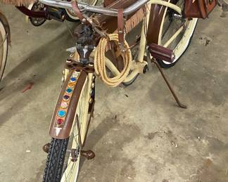 Western Gene Autrey Bicycle with Toy Guns and Gear