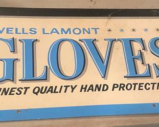 Wells Lamont Gloves Masonite Sign