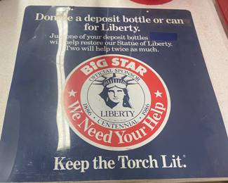 Plastic Big Star Liberty Restoration Sign