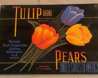 Tulip Brand Pears Sign
