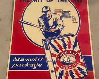 Pinch Hit Chewing Tobacco Sign