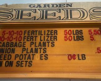 Garden Seeds Sign