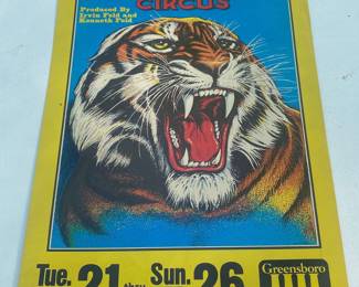 Ringling and Barnum Cardboard Greensboro, N.C. Poster