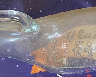 Old Glass Urine Bottle 