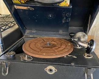 Old Portable 78 Record Player