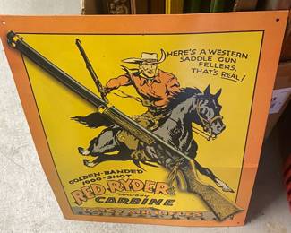 Red Ryder BB Gun Metal Sign
