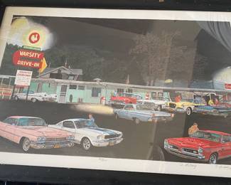 "Varsity Drine-In" Signed and Numbered Print by D. McCrary