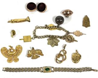 Lot 30 Gold Filled and 10K charm jewelry