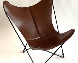 Lot 135 Vintage Butterfly Leather Chair
