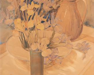 Lot 560 Mark Russell, watercolor