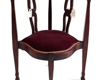 Lot 214 Antique English Corner Chair