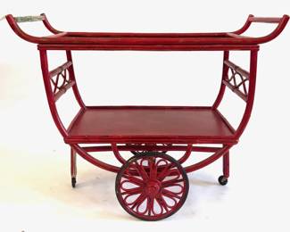 Lot 432 Ant. wicker cart