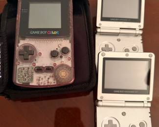 Game Boy Color, and 2 Game Boy Advance SP - All in working condition