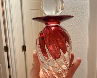 Vintage Square Rib Twist Perfume Bottle