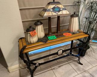 Sofa Table - Stained Glass Lamp - Decor Glass ware