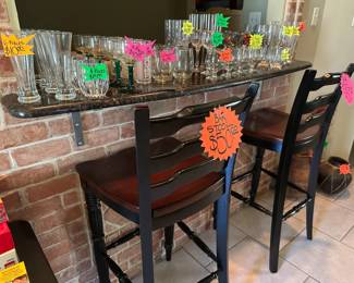 Bar Stools - Nice Glass ware Sets