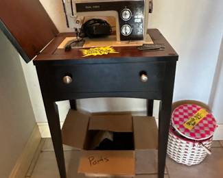 Sewing Machine in a Nice Cabinet - Sewing Boxes