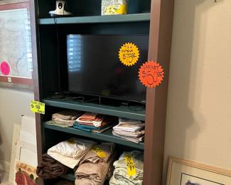 Beauitful Wood Shelving Unit - Decor Items - Sheets - Pillows