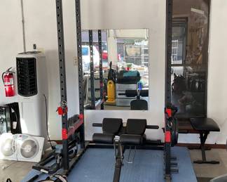 Large selection of work out equipment