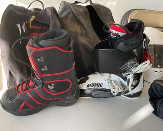 Riding boots with carrying bags