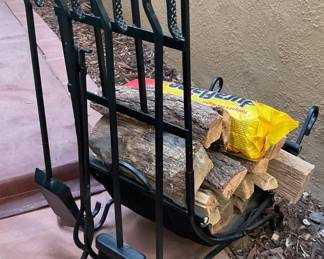 Firewood holder and tool set