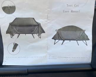 cot tent, $150
