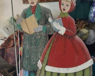 Vintage Life Size Carolling Family. $175