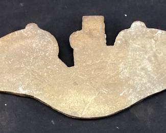 VTG. 15in BRASS NAVY SUBMARINE WARFARE INSIGNIA DOLPHINS PLAQUE 6lbs