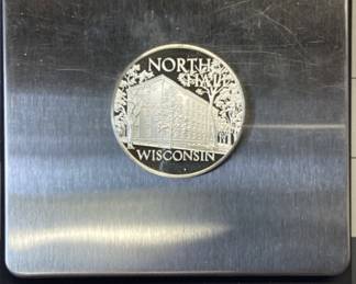 STERLING SILVER COIN 1972 NORTH WISCONSIN PROOF AT 92.5% SILVER WEIGHING 24.9 GRAMS