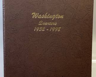 81 WASHINGTON QUARTERS 1932-1964 81 QUARTERS AT 90% SILVER FEATURED IN AN INCOMPLETE COLLECTION BOOK