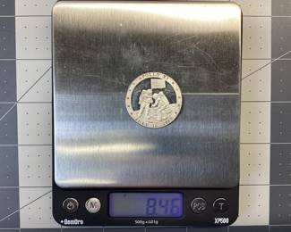 99.9 SILVER APOLLO COIN APOLLO 11 JULY 16, 1969 COIN AT 99.9% SILVER WEIGHING 8.45 GRAMS