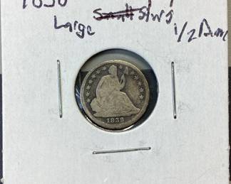 1838 HALF DIME NO DRAPERY LARGE STARS 1838 HALF DIME NO DRAPERY LARGE STARS