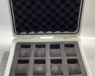 INVICTA 8 SLOT IMPACT CASE THIS RUGGED WATERPROOF INVICTA WATCH CASE FEATURES AN 8 WATCH STORAGE COMPARTMENT WHITE AND RED ACCENTS