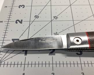 R.W. LOVELESS KNIFE R.W. (BOB) LOVELESS DESIGN FOR LNOE WOLF KNIVES "CITY KNIFE" MADE IN ITALY IS IN WODERFUL CONDITION. HAS VERY LIGHT SIGNS WEAR ON METAL AT HINGE