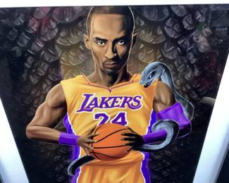 KOBE BRYANT LA LAKERS #24 FRAMED PRINT NO SHIPPING PICKUP ONLY
