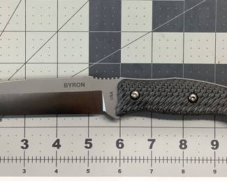 BYRON USA KNIFE 6 INCH BLADE WITH MICARTA HANDLE WITH KYDEX SHEATH