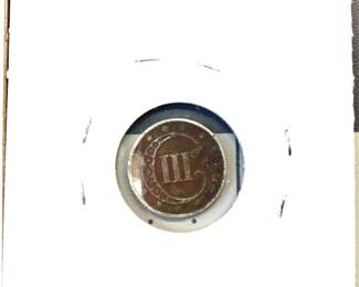 1851-O AND 1853 TRIME COIN LOT SOUGHT AFTER 1851 NEW ORLEANS TRIME 3 CENT AND 1853 TRIME 3 CENT COIN LOT