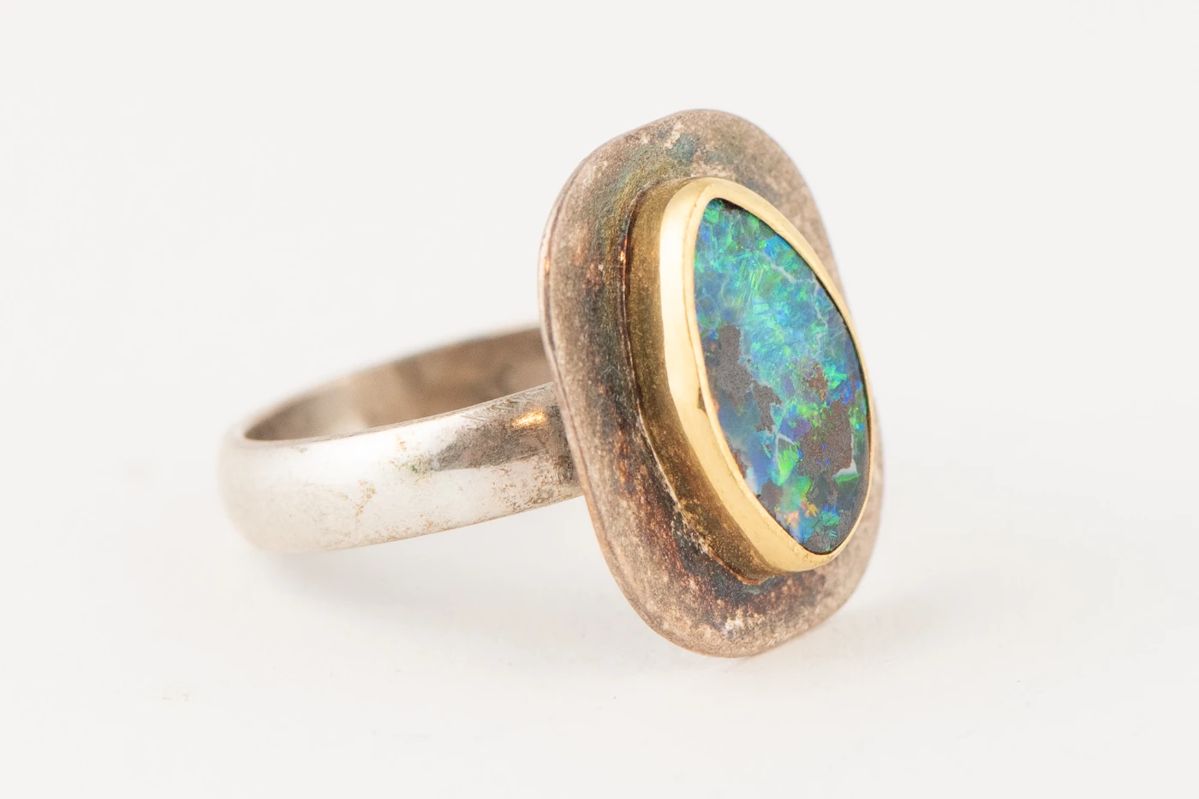 Sterling 22k gold designer ring