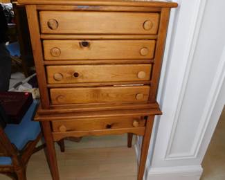 VINTAGE GERMAN PINE CHEST ON SINGLE DRAWER
STAND